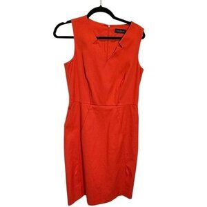 Piazza Sempione Sleeveless Textured‎ Red Sheath Dress Wedding Guest Vacation